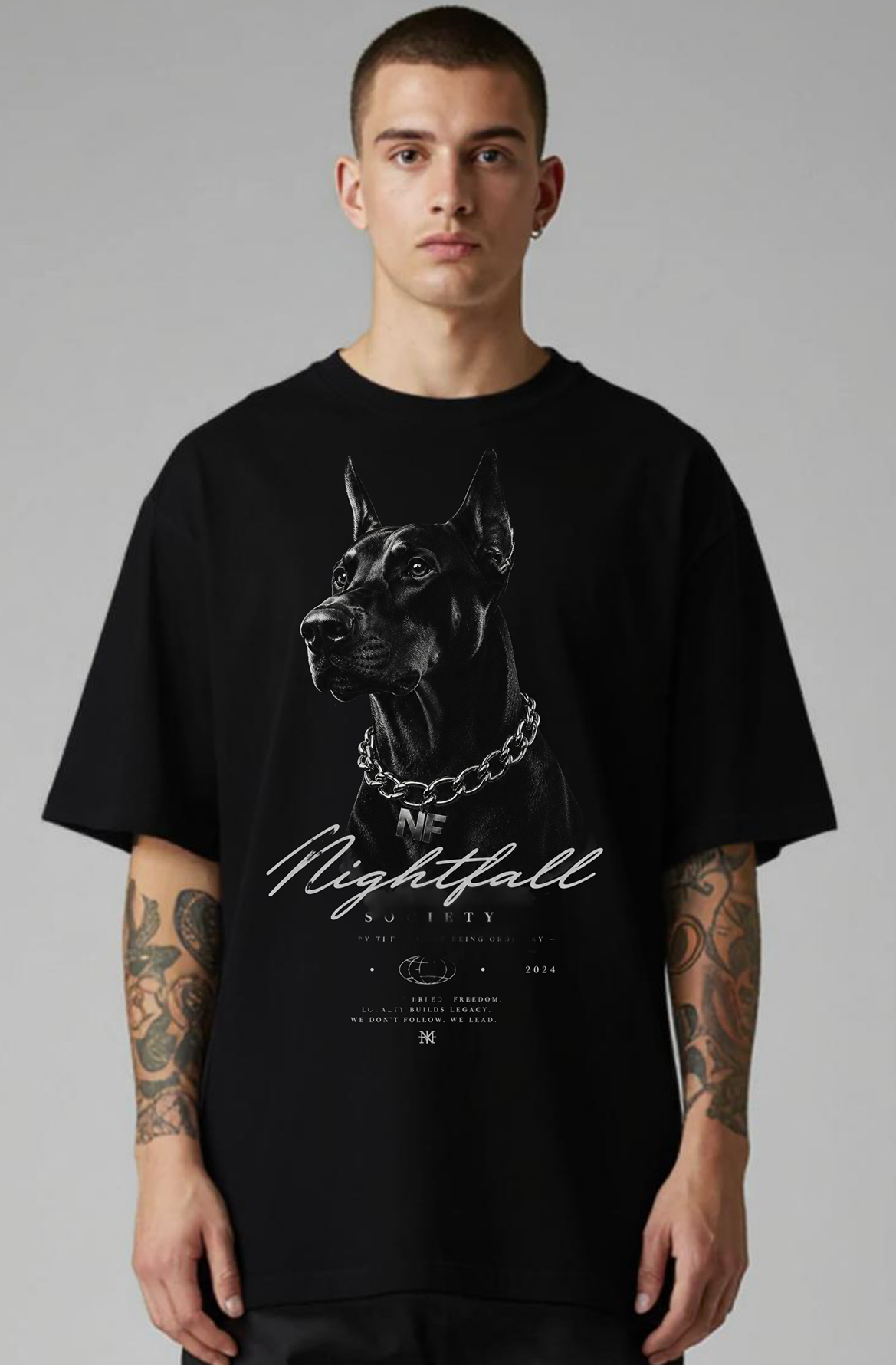 Nightfall Doberman Oversized Shirt
