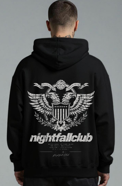 Nightfallclub badge Zipper Hoodie